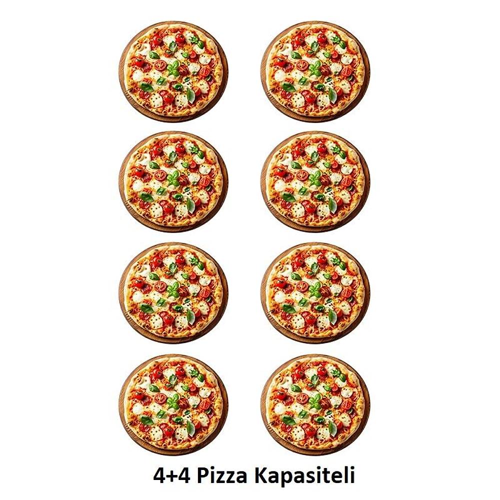 Karacasan Çift Katlı Pizza Fırını, Doğalgazlı (62x62) KRCS.PFG.8