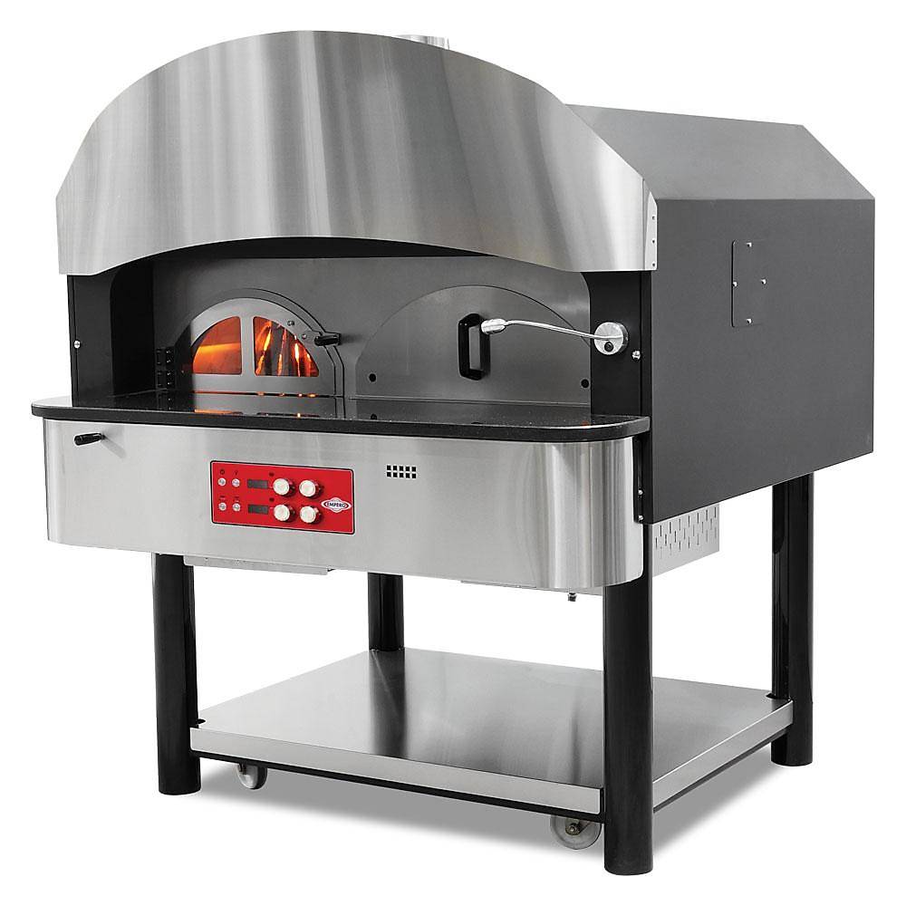 Empero Dijital Pizza Fırını, Taş Tabanlı Döner, Gazlı Ve Odunlu Ø 300 Mm 9 Pizza, 130 Pizza/saat EMP.SPO.05-D