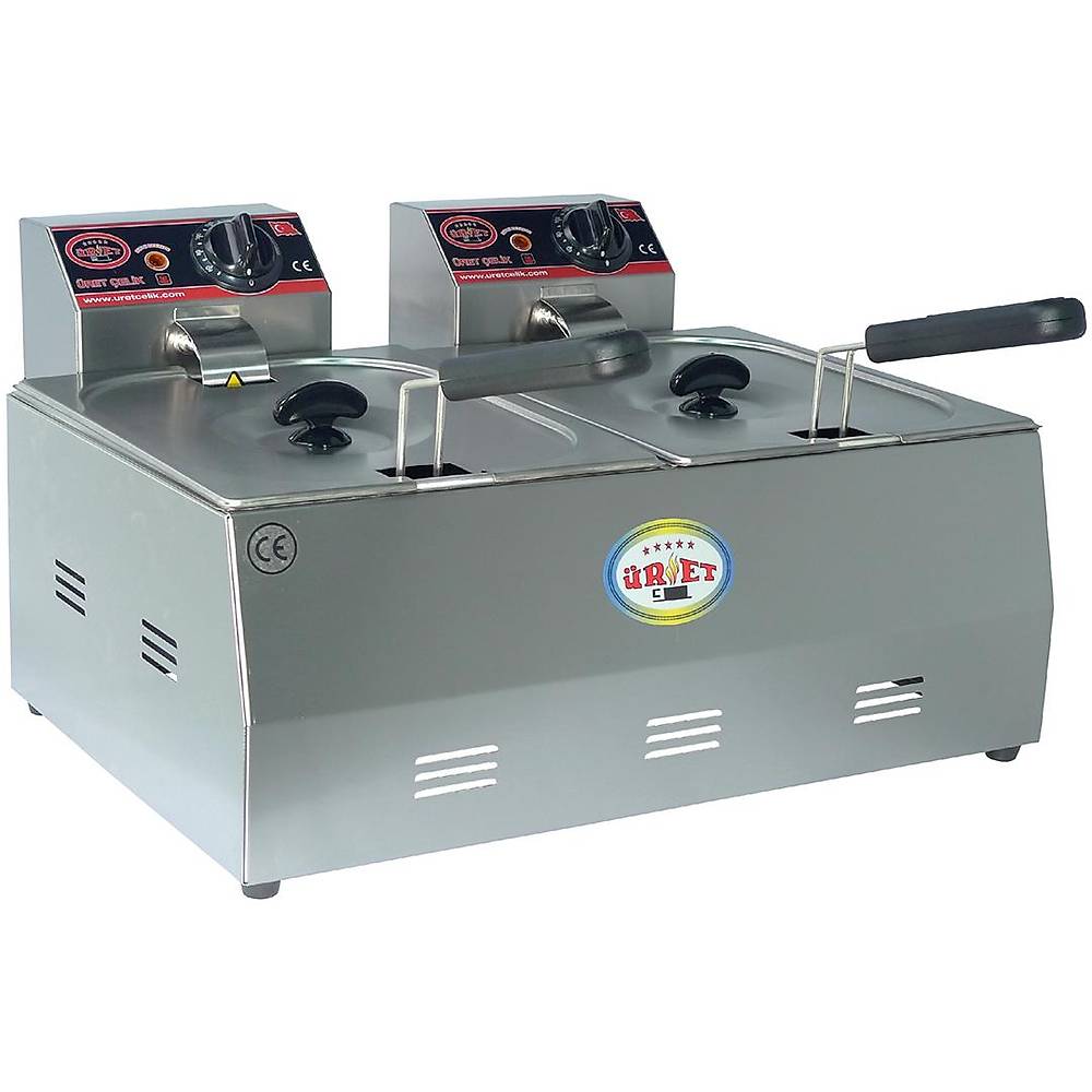 Üret 5+5 Litre Elektrikli Fritöz 43x54x31 Cm FRT 3