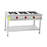 Himaksan 3'l Ocak Taban Rafl Paslanmaz, Gazl 130x50x85 Cm