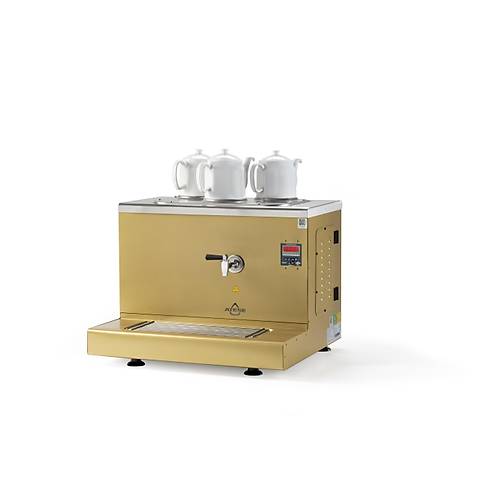 Ate�e Cappadocia Smart Gaz+Elektrikli 3 Demlikli �ay Makinesi, INOX CSGE3