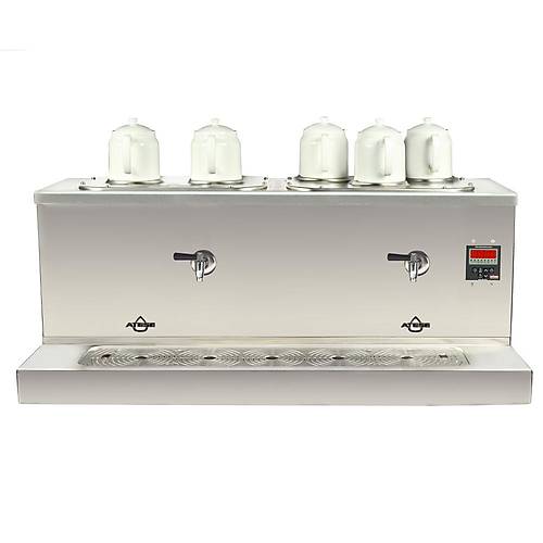 Atee Cappadocia Smart Gaz+Elektrikli 5 Demlikli ay Makinesi, INOX CSGE5
