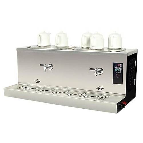 Atee Cappadocia Smart Plus Gaz+Elektrikli 5 Demlikli ay Makinesi, INOX CSPGE5