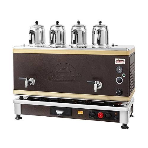 Atee Gold Otomatik Gazl Elektrikli Statik 4 Demlikli ay Kazan, 45 Litre, GSGE04