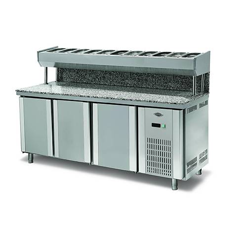 Empero Granitli Pizza ve Salata Buzdolab�, 3 Kap�l� 200x80x85 Cm EMP.200.80.01-PSYG