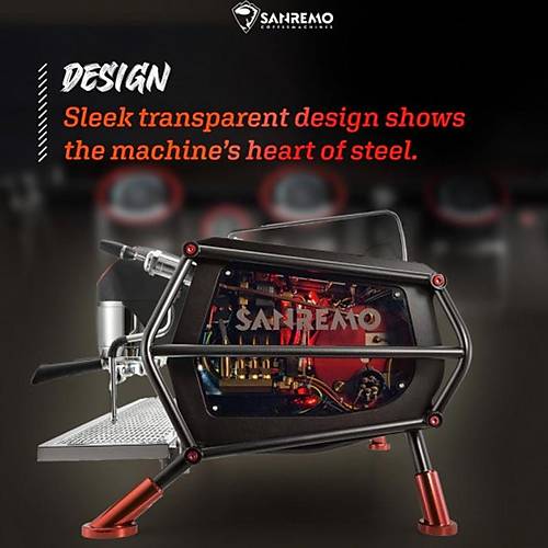 Sanremo Racer Naked Multiboiler Tam Otomatik Espresso Kahve Makinesi, 2 Gruplu