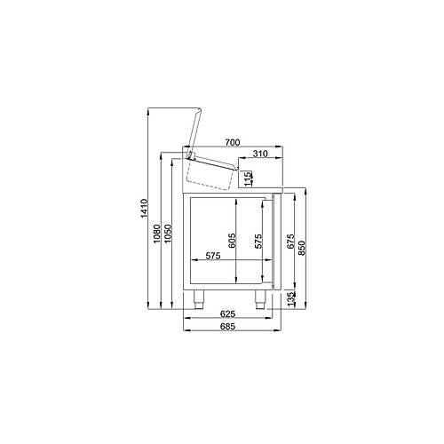 Frenox Pizza Haz�rl�k Dolab� 4 �ekmeceli, Makeup MGN2-4D