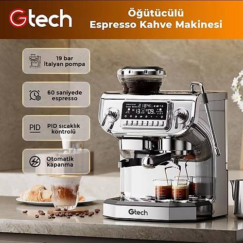 Gtech PID Ev Tipi ���t�c�l� Barista Espresso Kahve Makinesi, 1 Gruplu, ST-530ED