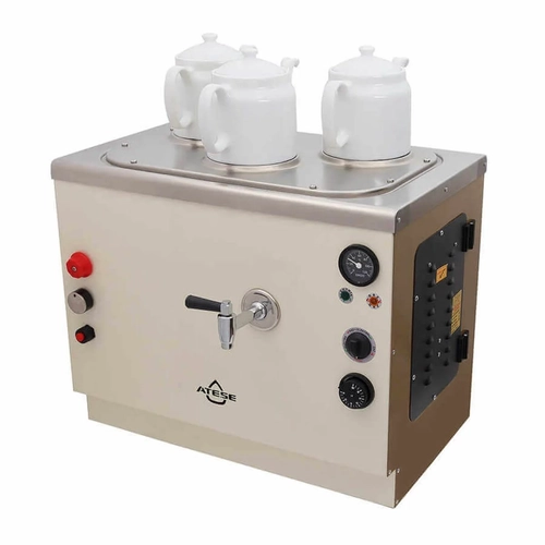 Atee Sumela Analog Gaz+Elektrikli 2 Demlikli ay Makinesi, INOX SAGE2