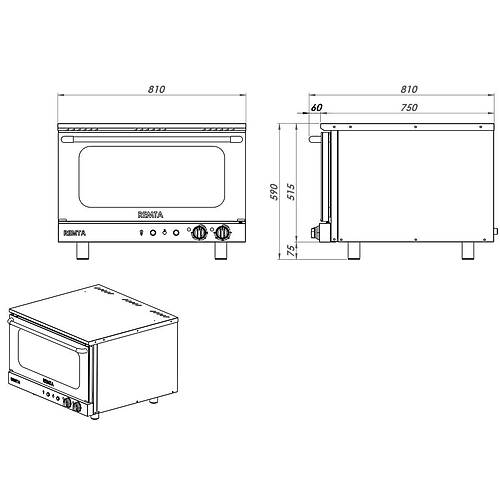 Remta 4 Tepsili Patisserie F�r�n Manuel 380 V, S15