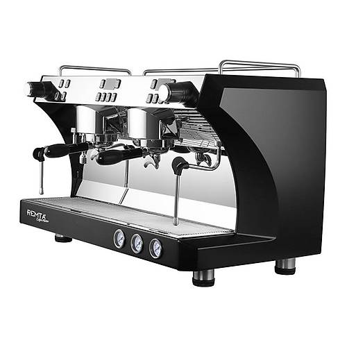 Remta 2 Gruplu Tam Otomatik Espresso Kahve Makinesi, Siyah CRM3120C