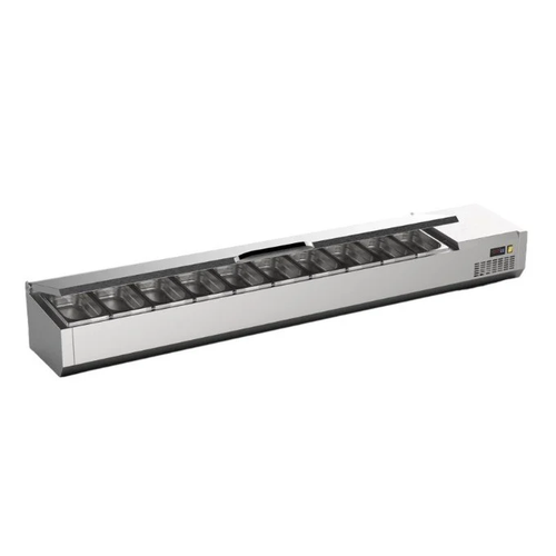Ndustrio So�utmal� Set �st� Salatbar Paslanmaz Kapakl� Gn 1/4 10 K�vet TTR-200-SC
