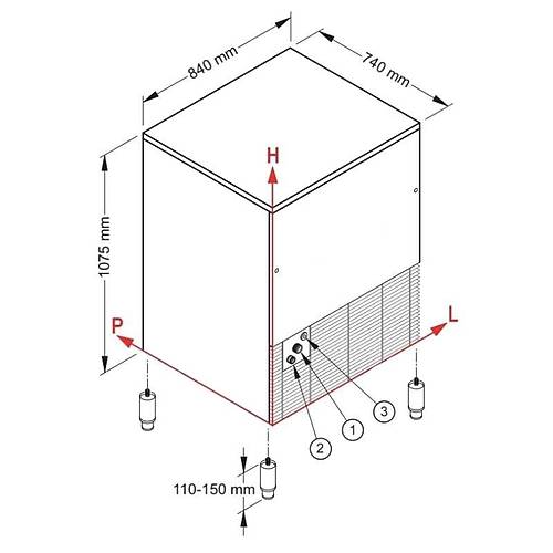 ztiryakiler OKB158 Buz Makinesi 158 Kg/Gn Kapasiteli, Kendinden Hazneli