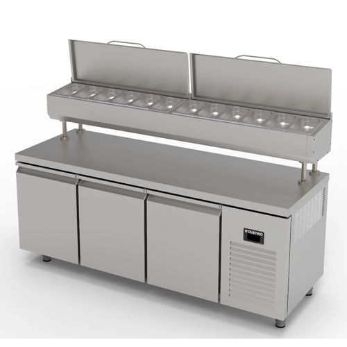 Ndustrio 3 Kap�l� Pizza Haz�rl�k Buzdolab�, Y�ksek Ayakl� MUR-73-HL