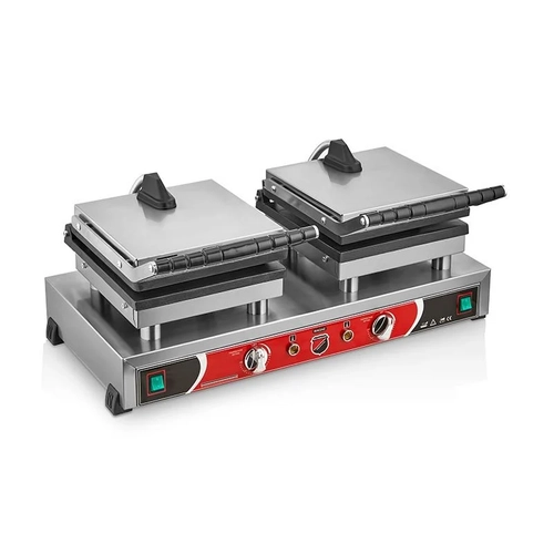 SilverInox �i�ek+Kare Model Waffle Makinesi, �iftli, Elektrikli, 2148-CK