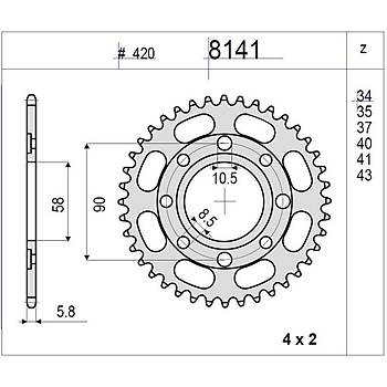 HONDA 125 ANF INNOVA OGNIBENE ARKA DL 35T