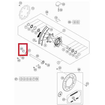 HEXAGON NUT M20X1.5 GASGAS ORJ YP A2
