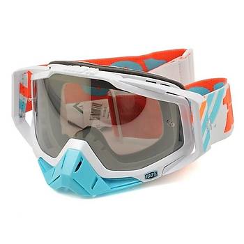 %100 RACECRAFT CALCULUS ICE CLEAR LENS GOGGLES