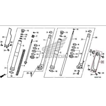 CRF250L N AMORTSR PLAST SOL BEYAZ HONDA ORJ