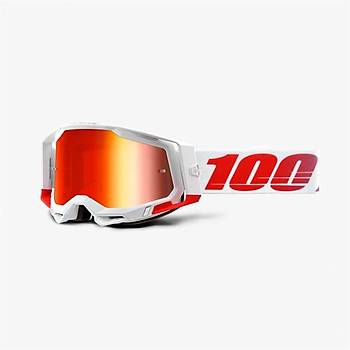 %100 RACECRAFT 2 ST-KITH MIRROR RED LENS GOGGLES