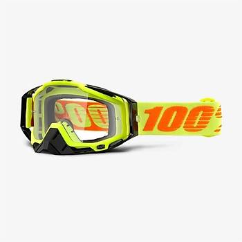 %100 RACECRAFT ATTACK YELLOW CLEAR LENS GOGGLES