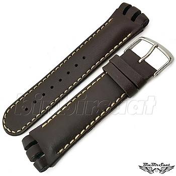 SWC21M-S19  SWATCH UYUMLU 21MM Bandco Buffalo Hakiki Deri Saat Kordonu Swatch Irony Nabab & Irony Scuba