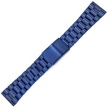 Solid 316L elik Mat Lacivert Saat Kordonu A Kalite 20-24mm ZR2024M-LC