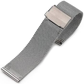 1. Kalite Hasr rg nce elik Saat Kordonu - elik Renk 18-20-22-24-26-28mm