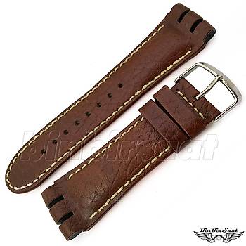 BANDCO SWC24L-2 SWATCH IRONY CHRONOGRAPH UYUMLU 24MM Hakiki Deri Saat Kordonu