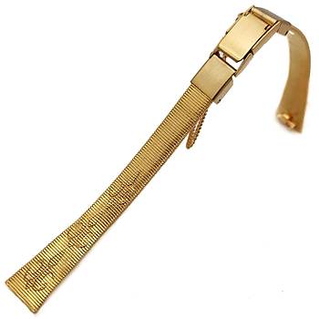 Altın Kaplama Bilezik Tipi Kadın Kol Saati Kordonu 12mm