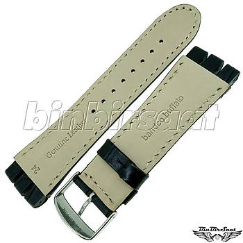 BANDCO SWC24L SWATCH IRONY CHRONOGRAPH UYUMLU 23-24MM Hakiki Deri Saat Kordonu 7 Renk Seenekli