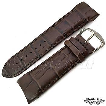 Tissot Uyumlu Hakiki Deri Kavisli Saat Kordonu TST222-1