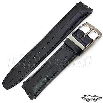 SWATCH UYUMLU BANDCO 17MM Hakiki Deri Saat Kay BANDCO 17M-19