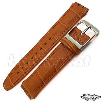 SWATCH UYUMLU BANDCO 17MM Hakiki Deri Saat Kay BANDCO 17M-4