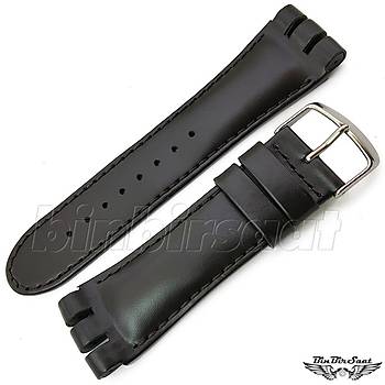 BANDCO SWC24L-14 SWATCH IRONY CHRONOGRAPH UYUMLU 24MM Hakiki Deri Saat Kordonu 