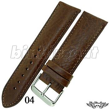 BANDCO BUFFALO Hakiki Deri 24mm A Kalite Saat Kordonu BND2422M-1B  4 Renk Seenekli