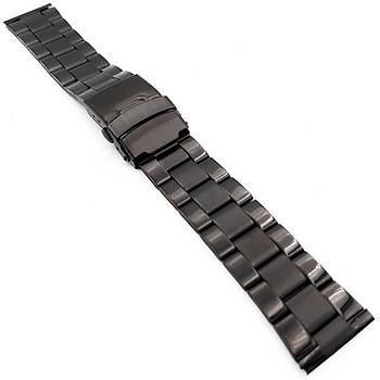 Çelik Mat-Parlak Saat Kordonu Siyah 20-22-24mm ZR2024-Z1S