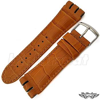 BANDCO SWC24L-9 SWATCH IRONY CHRONOGRAPH UYUMLU 24MM Hakiki Deri Saat Kordonu 