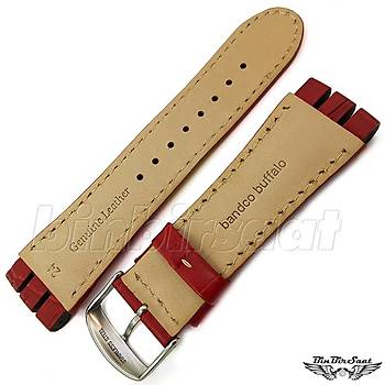 BANDCO SWC24L-1 SWATCH IRONY CHRONOGRAPH UYUMLU 24MM Hakiki Deri Saat Kordonu 