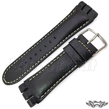 BANDCO SWC24L-5 SWATCH IRONY CHRONOGRAPH UYUMLU 24MM Hakiki Deri Saat Kordonu 