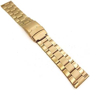 elik Mat-Parlak Saat Kordonu Altn Rengi 20-22-24mm ZR2024-Z1G