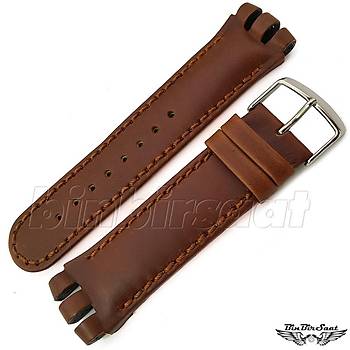 SWC21M-S12  SWATCH UYUMLU 21MM Bandco Buffalo Hakiki Deri Saat Kordonu Swatch Irony Nabab & Irony Scuba
