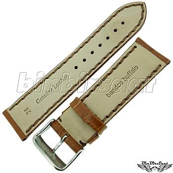 BANDCO BUFFALO Hakiki Deri 24mm A Kalite Saat Kordonu BND2422M-1A   2 Renk Seenekli