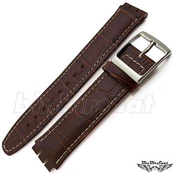 SWATCH UYUMLU BANDCO 17MM Hakiki Deri Saat Kay BANDCO 17M-3