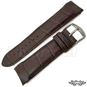 Tissot Uyumlu Hakiki Deri Kavisli Saat Kordonu TST222-1