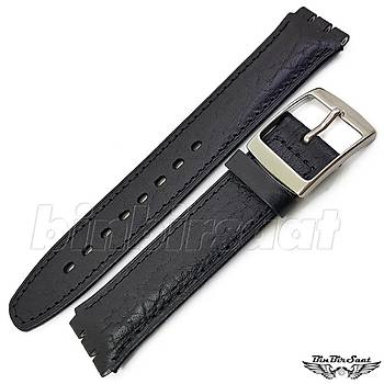 SWATCH UYUMLU BANDCO 17MM Hakiki Deri Saat Kay BANDCO 17M-16