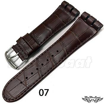 BANDCO SWC24L SWATCH IRONY CHRONOGRAPH UYUMLU 23-24MM Hakiki Deri Saat Kordonu 7 Renk Seenekli
