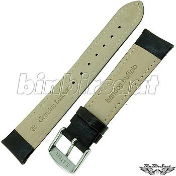 BANDCO BUFFALO Hakiki Deri 18mm A Kalite Uzun Saat Kordonu BD1816M-1B