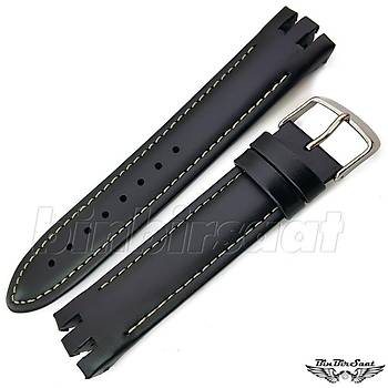 BANDCO SWC20M-B3 SWATCH UYUMLU 20MM Hakiki Deri Saat Kordonu YTG-400 ile uyumlu