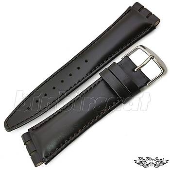 SWC21M-B14 Swatch Uyumlu 21MM Bandco Hakiki Deri Saat Kordonu